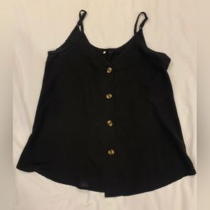 Black Button-up Tank. Size M.